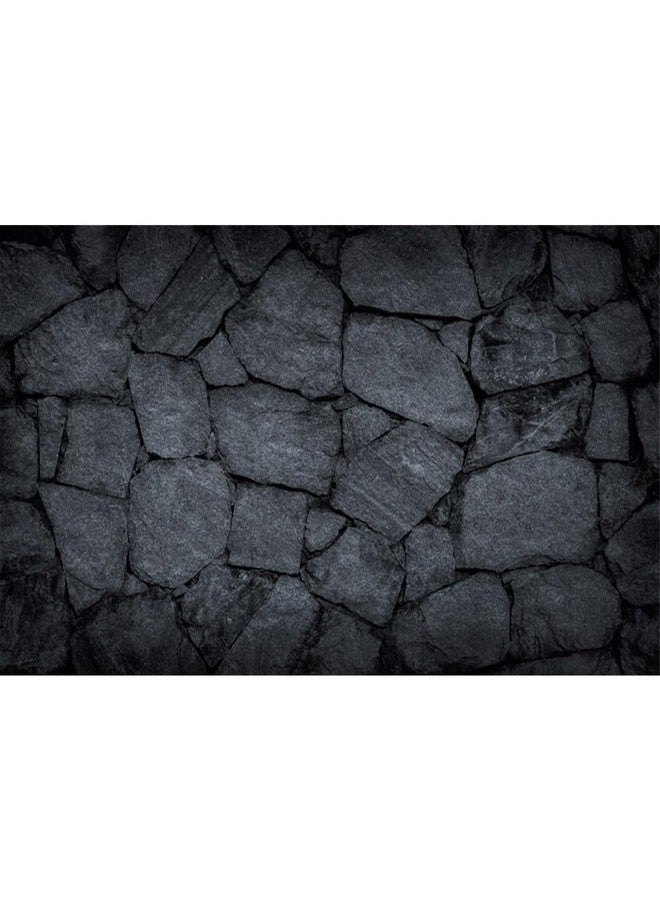 AWERT 48x24 inches Dark Grey Rock Aquarium Background Stone Fish Tank Background Rocky Terrarium Background Polyester Background - Image 1